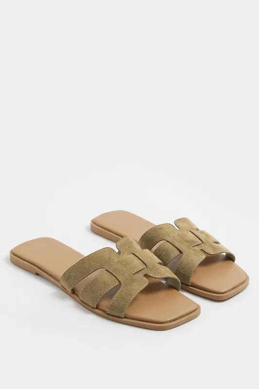 Cut Out Mule Sandals In Wide E Fit - Yours