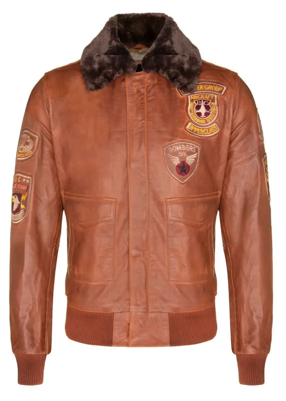 Leather Air Force Bomber Jacket - Belgrade