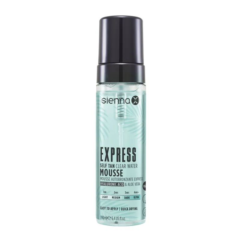 Express Clear Tan Water Mousse - Sienna X