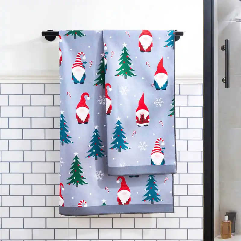 Ultra Soft Gonk Print Quick Dry Hotel Quality Bath Towel - OHS