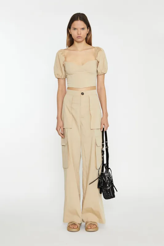 Wide Leg Cargo Pants - Shnoo