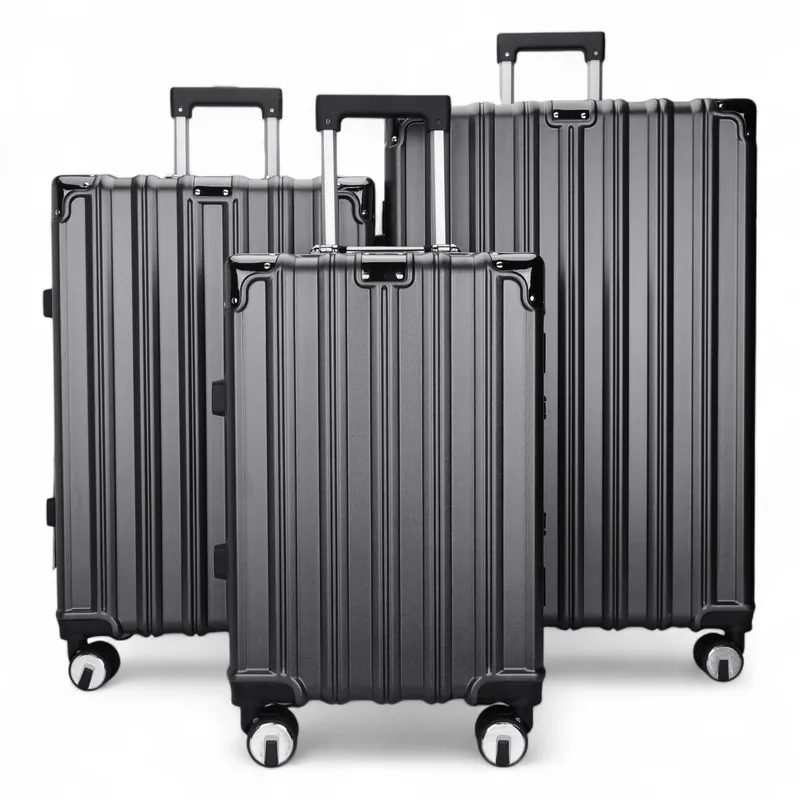 Hardshell Suitcase Robust 8 Wheel Luggage Cabin Case Bag - Infinity Leather