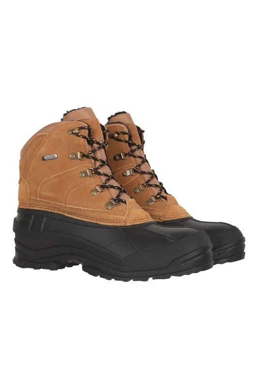 Range Snow Boots 3m Thinsulate Winter Shoes Suede Upper - Mountain Warehouse