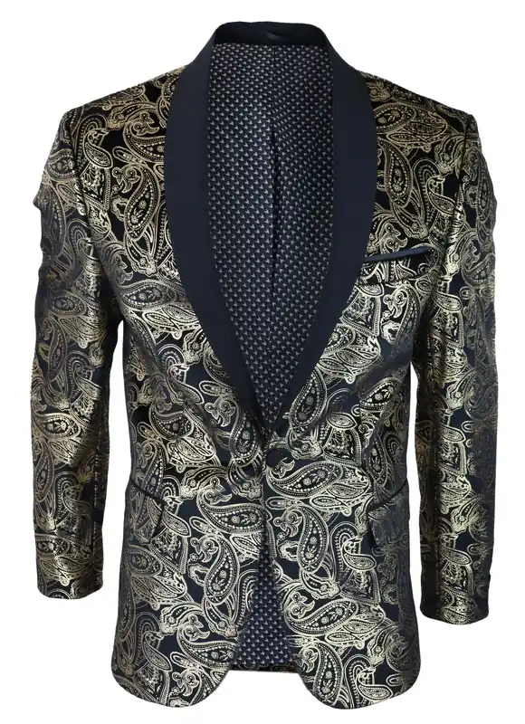 Velvet Paisley Blazer - TruClothing