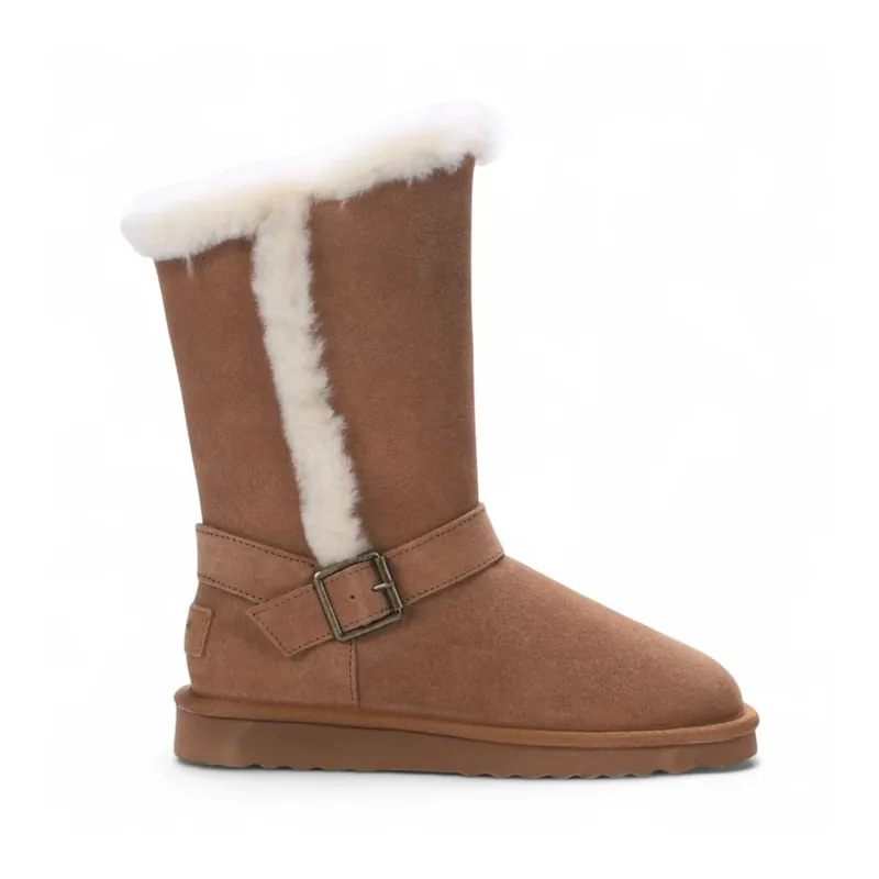 Sheepskin Suede Plush Lined Calf Winter Warm Boots - TruClothing