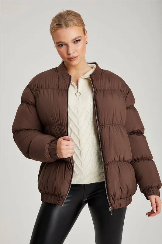 Oversized Gathered Puffball Coat - Urban Bliss