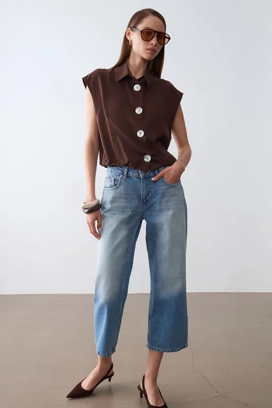 Sleeveless Tencel Crepe Blouse - Dilvin