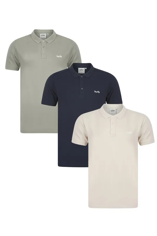 3-Pack Embroidered Logo Polo Shirt