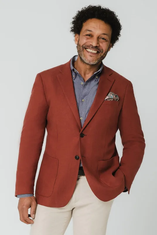 Terracotta Linen Jacket - Dobell