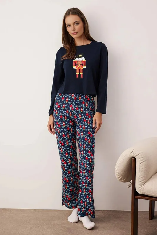 2-Piece Cotton Christmas Pyjama Set