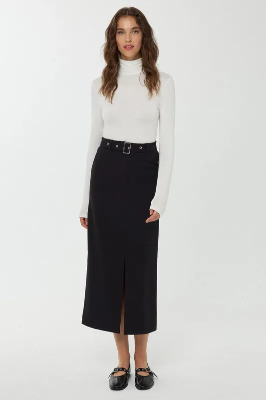Midi Skirt with Slit - Hiccup