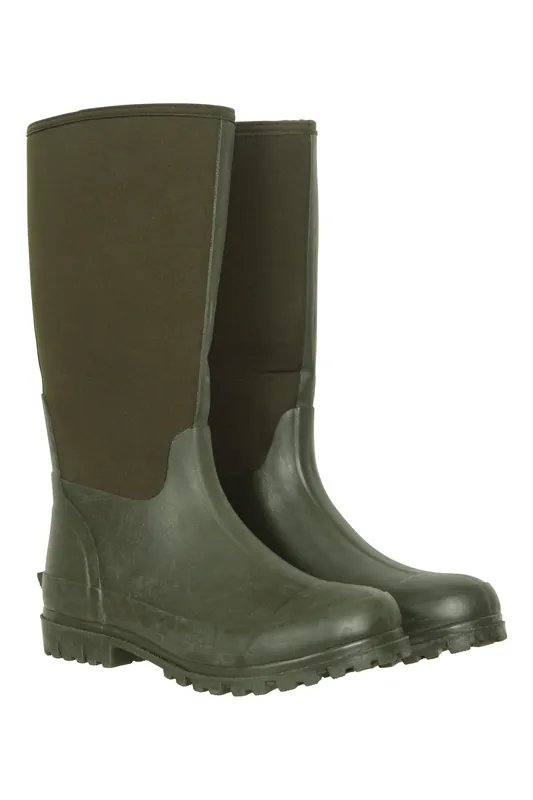 Wellies Neoprene Mucker Long Wellington Boots Waterproof - Mountain Warehouse