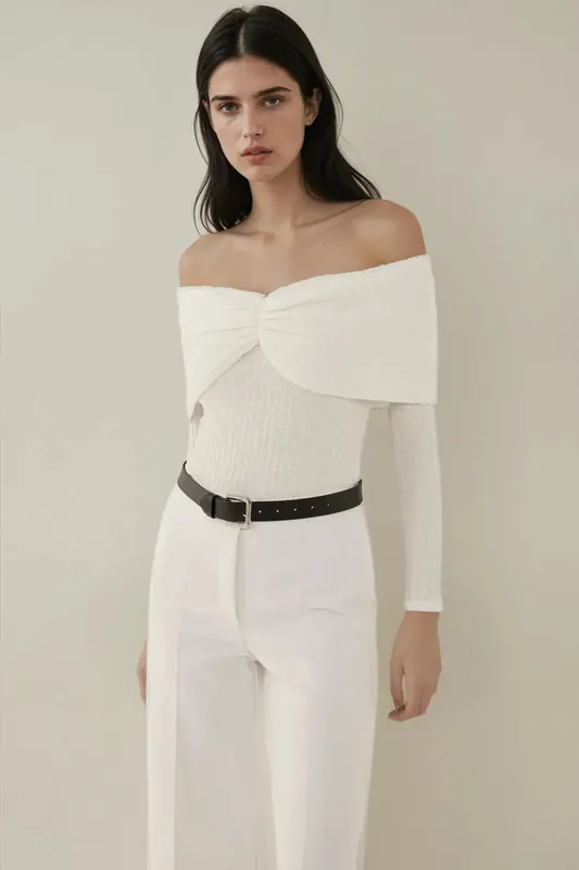 Off Shoulder Textured Top - Hiccup