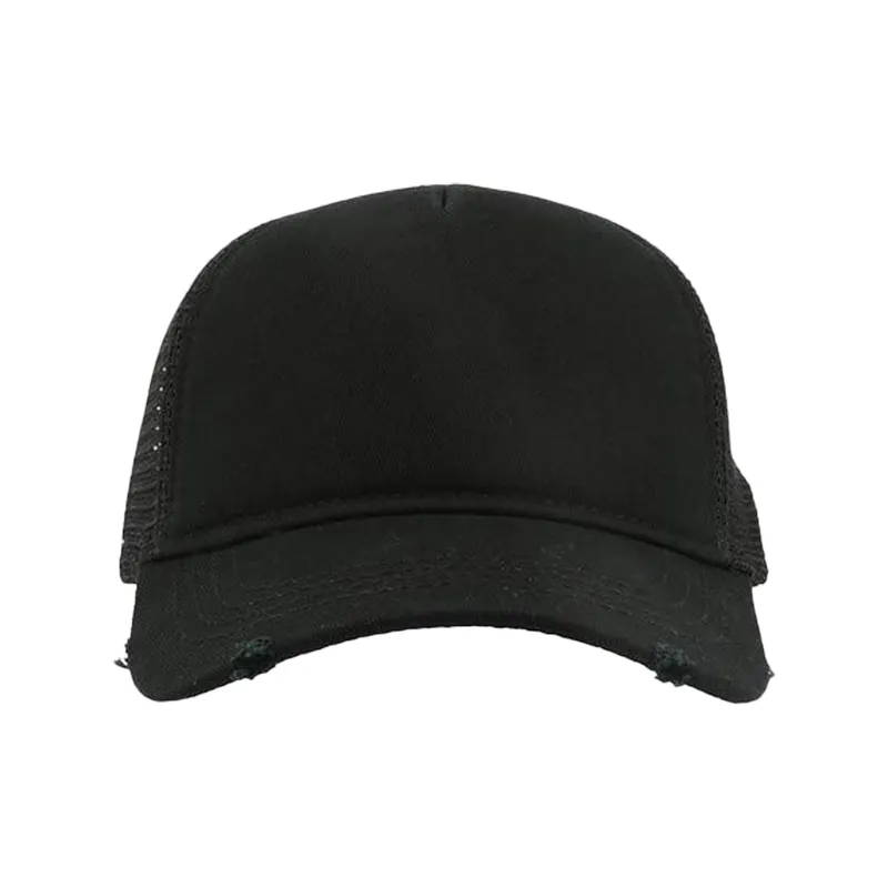 Rapper Destroyed 5 Panel Weathered Trucker Cap Pack of 2 - Atlantis