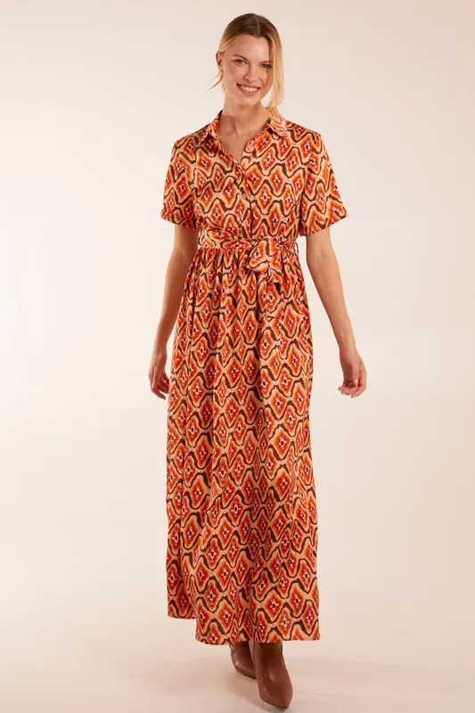 Maxi Shirt Belt Dress - Blue Vanilla