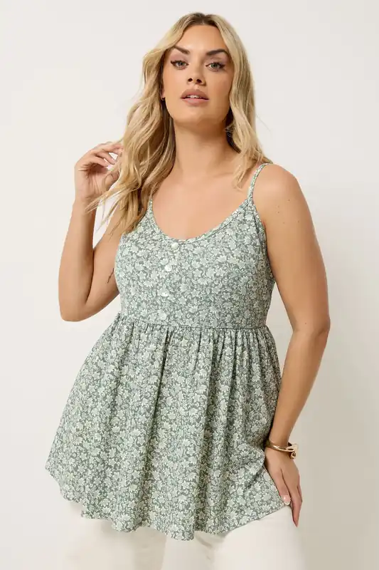 Floral Peplum Vest Top - Yours