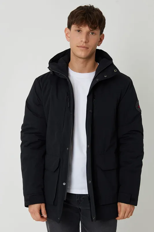 Showerproof Padded Hooded Coat - Threadbare