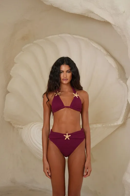 Carmen Scrunch Triangle Bikini Top - Moda Minx