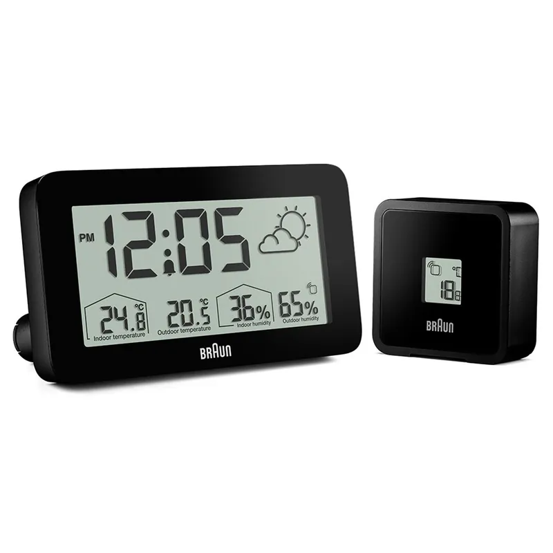 Digital Weather Station Alarm Clock - Braun