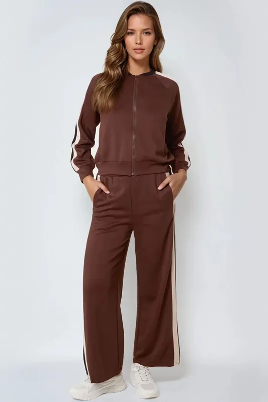 Stripe Bomber Jacket & Jogger Set - Aftershock London