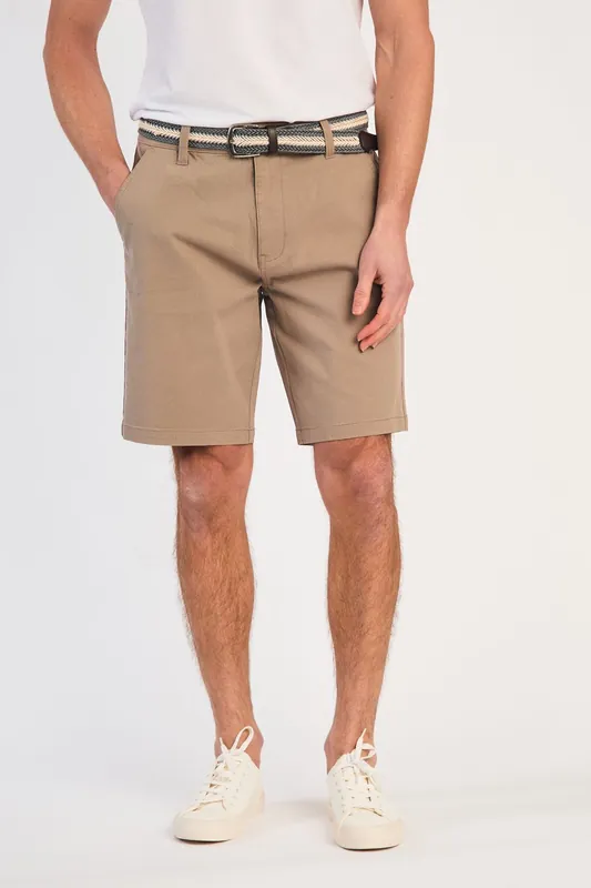 Cotton Chino Short with Belt - Tokyo Laundry
