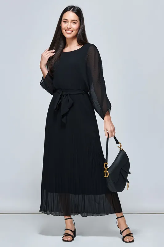 Lilyana Chiffon Pleated Maxi Dress - Jolie Moi