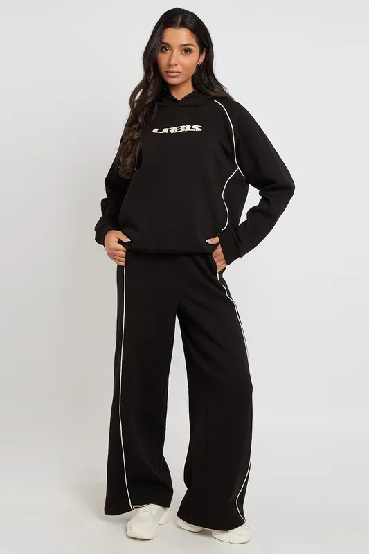 Urban Bliss piped wide leg joggers