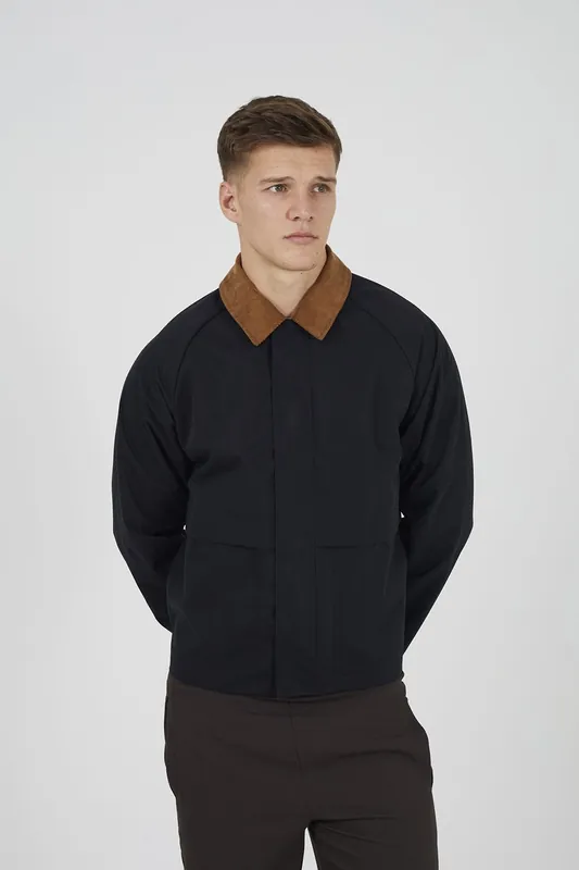 Worker Jacket with Contrast Cord Collar - Brave Soul
