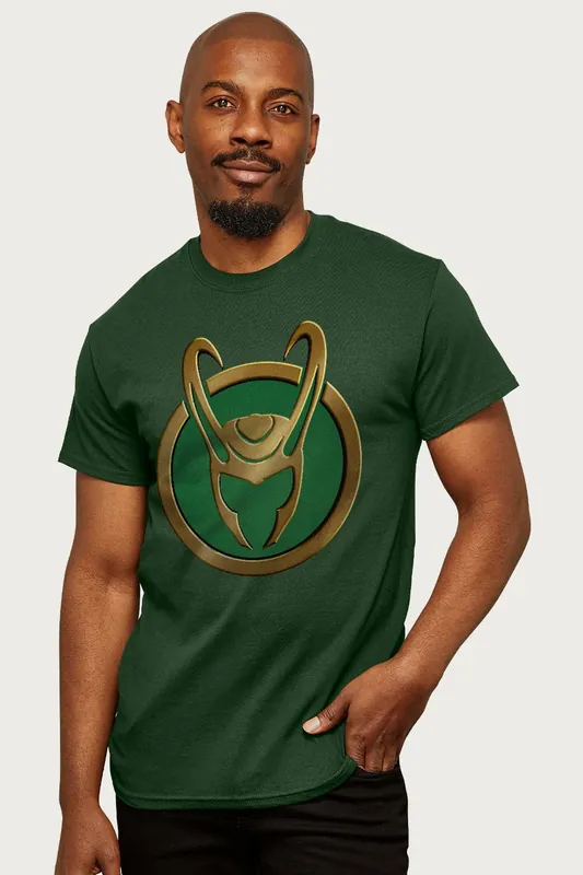 Gold Horns Helmet Logo Marvel T-Shirt