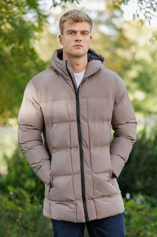 Longline Padded Hooded Jacket - Brave Soul