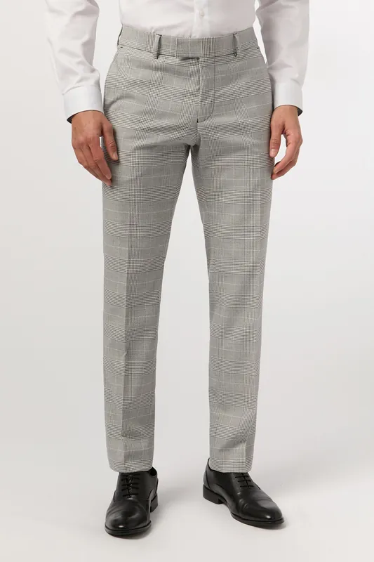 Monochrome Check Slim Fit Trouser - Antique Rogue