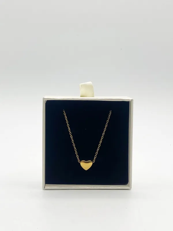 Small Heart Necklace in Gold - Gift Boxed