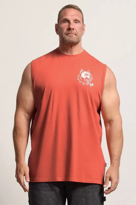 Extra Long Tattoo Dog Muscle Vest - BadRhino