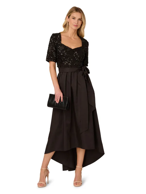 Sequin Combo Taffeta Gown - Adrianna Papell