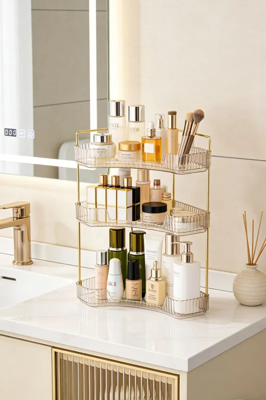 3-Tier Corner Bathroom Counter Organiser