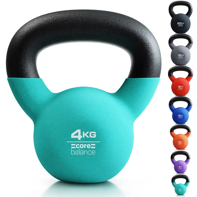 Cast Iron Kettlebell Weight Neoprene Coated Home Gym Fitness 4-20kg