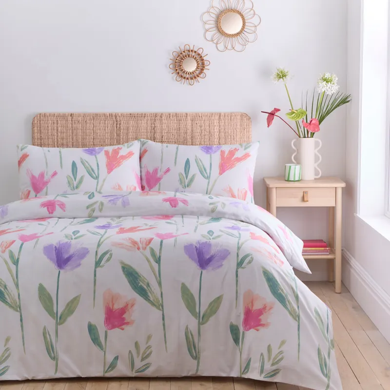 Charlotte Floral Duvet Cover Quilt Set with Pillowcase - Portfolio Home