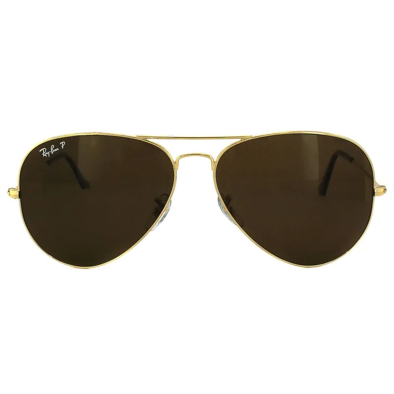 Aviator Gold Brown Polarized Sunglasses - Ray-Ban