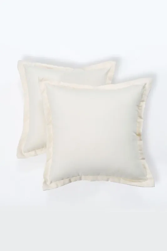 Luxury Waterproof Plain Outdoor Cushion 45 x 45 cm, Set of 2 - Homescapes