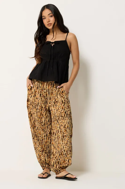 Petite Tie Dye Balloon Trousers - PixieGirl
