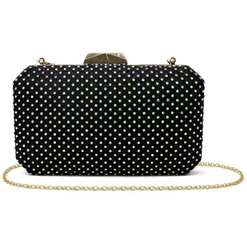 Rhinestone Glitter Evening Formal Clutch Bag - Kitise