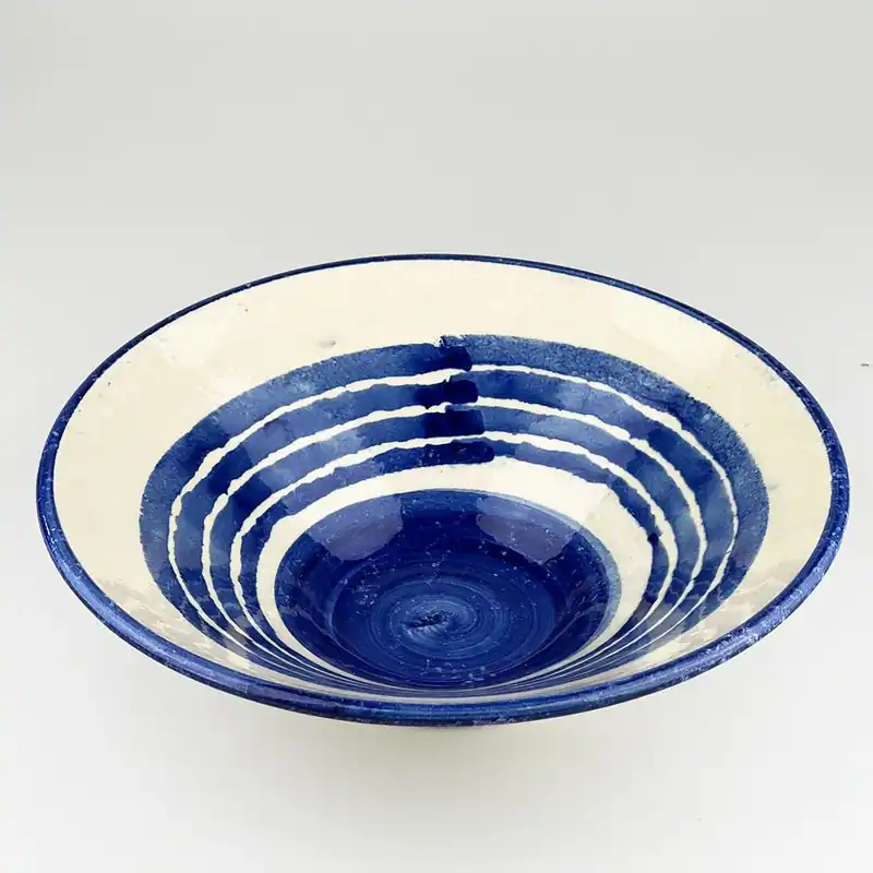 Ceramic Serving Bowl - Large - Stripe