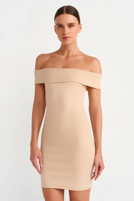 Bodycon Mini Dress With Off-shoulder Neckline