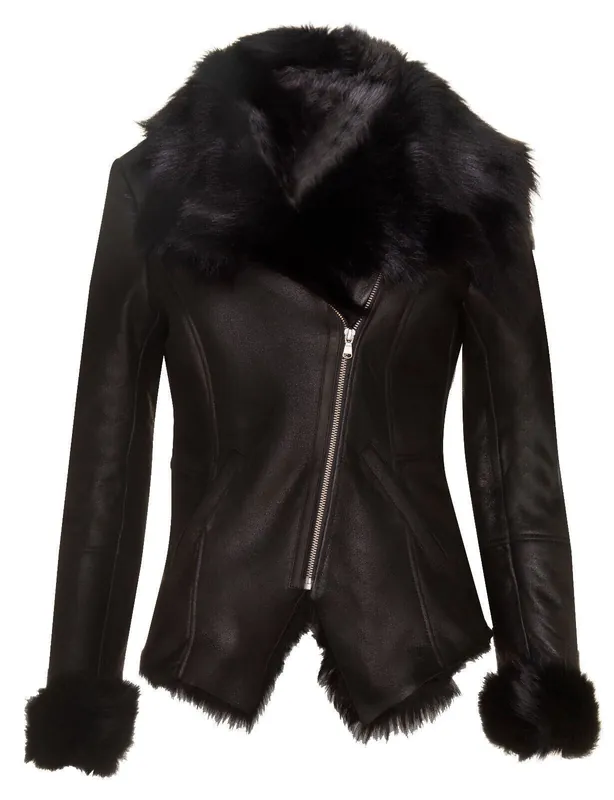 Toscana Sheepskin Biker Jacket-Apopa