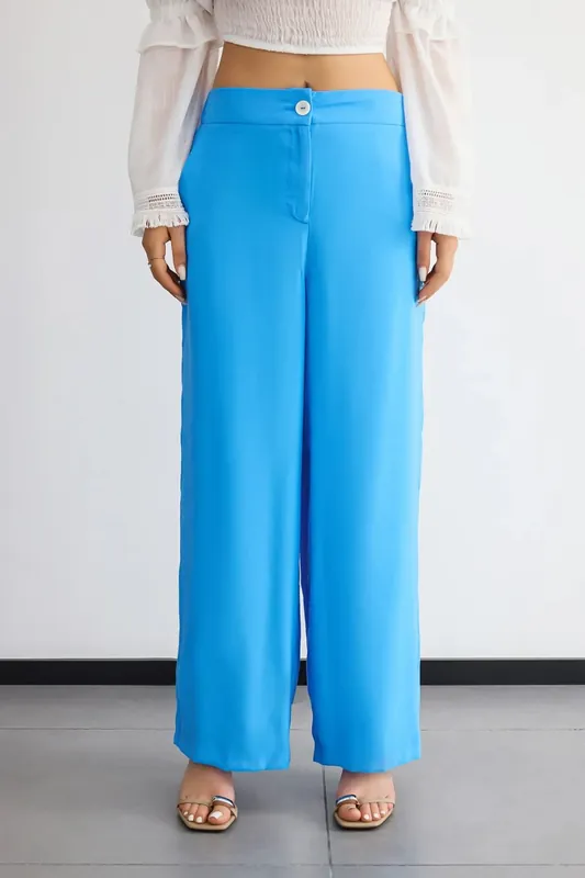 High-Waist Wide-Leg Trousers