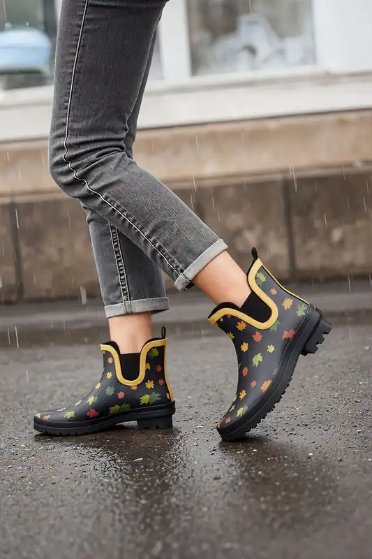 Fashion Printed Anti-Slip Rain Boots