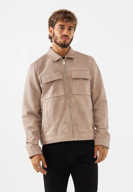 Real leather Samuel Overshirt Jacket - Bolongaro Trevor