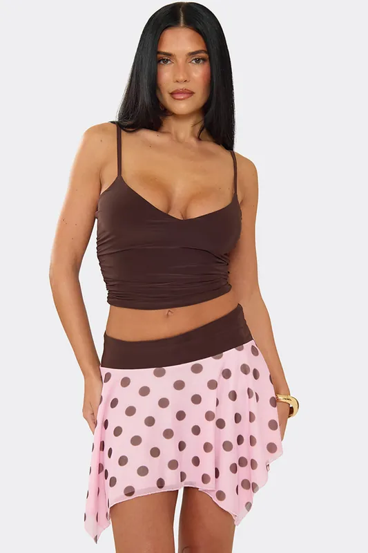 Strappy V-neck Slinky Cami Top