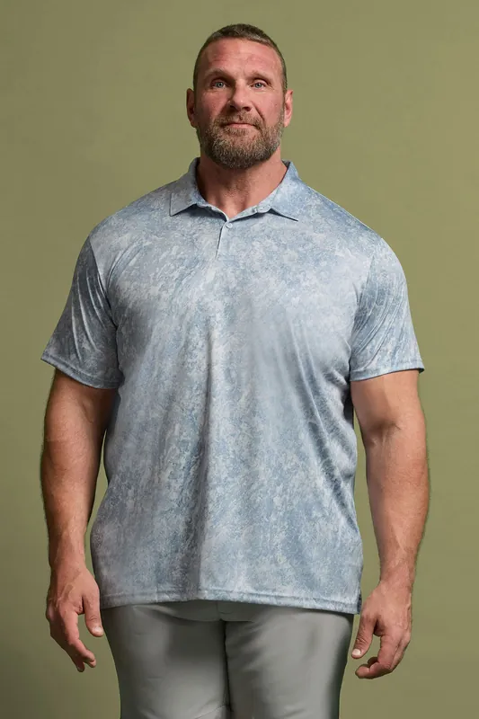 Marble Print Polo Shirt - BadRhino
