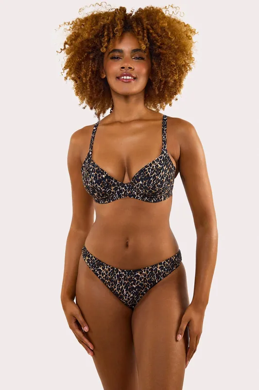 Juliet Leopard Print Mix & Match Mid-Rise Bikini Bottoms
